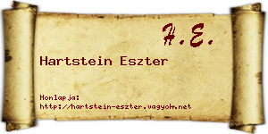 Hartstein Eszter névjegykártya